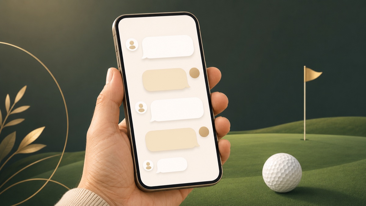 スマホでGeminiアプリを使いAIゴルフコーチに相談するイメージ