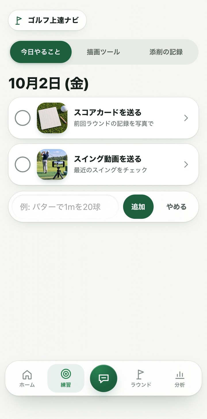 今日やること